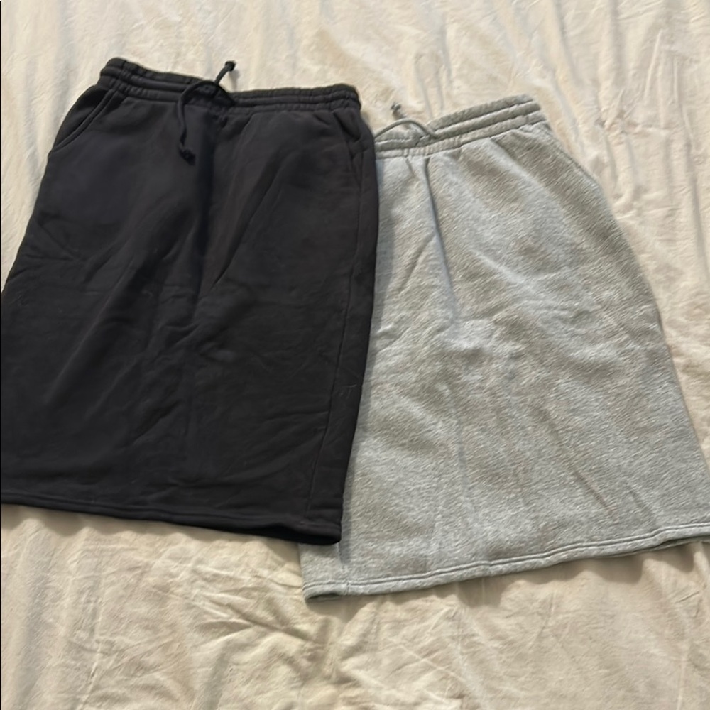 TNA Midi Skirts Duo in Black and Light Gray